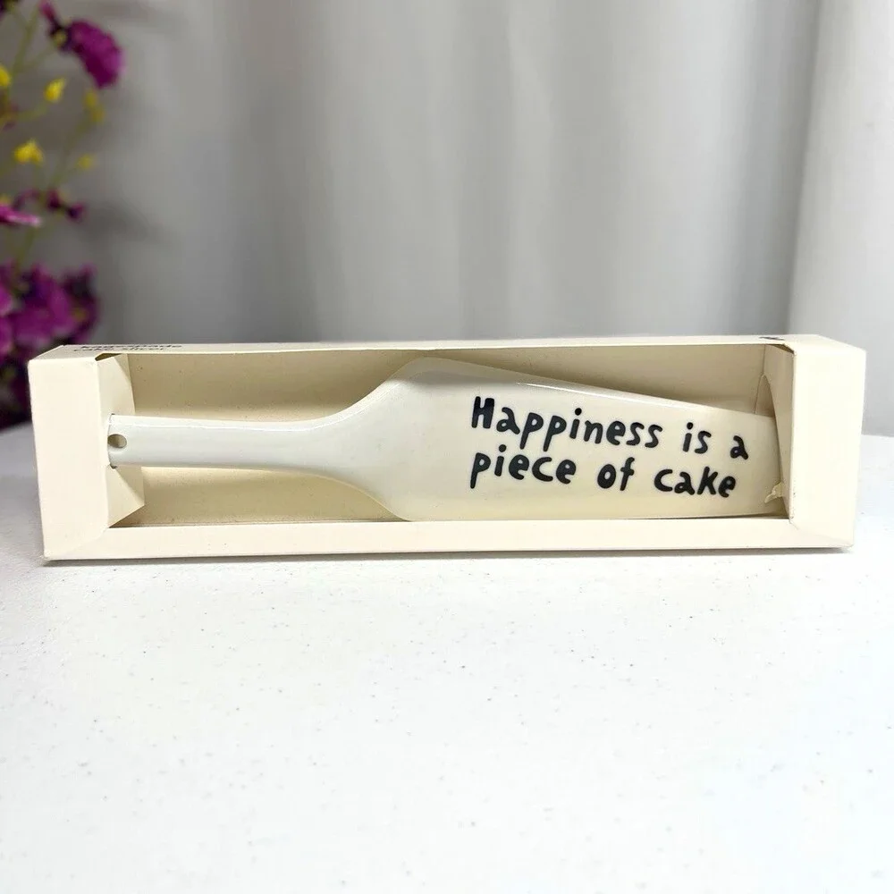 Flying Tiger Kagespade Porcelain Cake Slicer Server Happiness Piece of Cake NIB